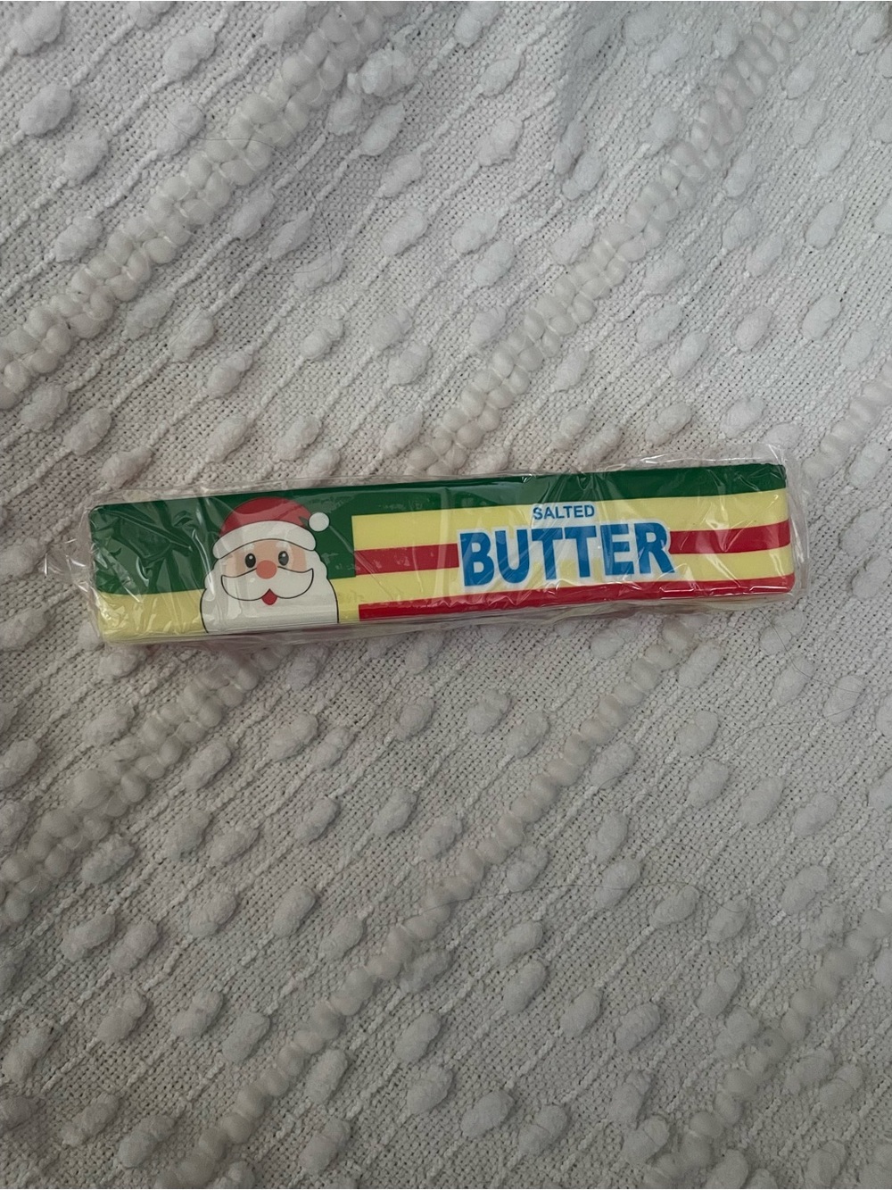 Squishy Salted Butter Holiday Stick - Green, Red, Yellow
